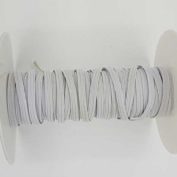 Elastique masque plat 5 mm blanc N&deg;03 x 13 m&egrave;tres