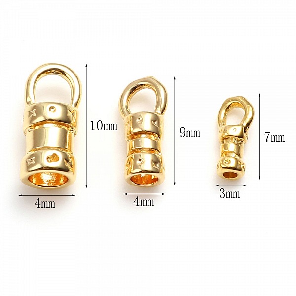 Embout Pour Cordon 10 x 4 mm Plaqu&eacute; Or 18K