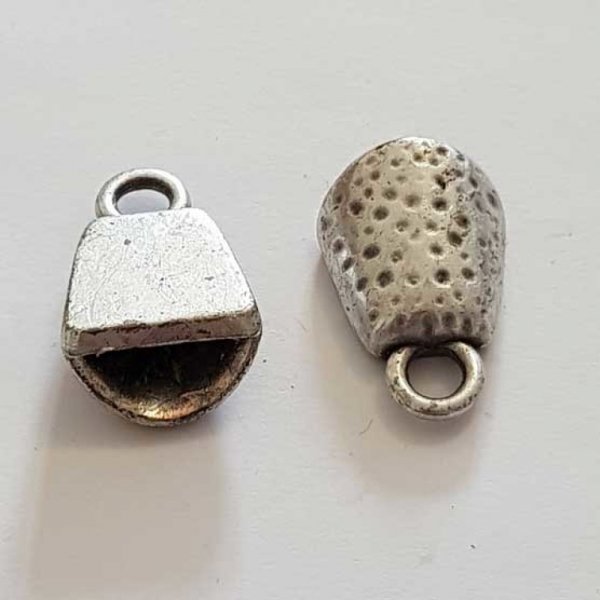 Embout &agrave; coller N&deg;15 Argent 24 x 16 mm