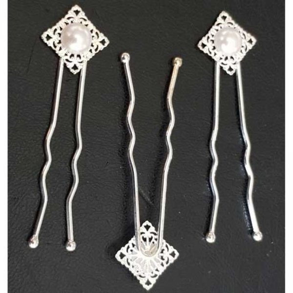 Epingle &agrave; cheveux Blanc mariage N&deg;01