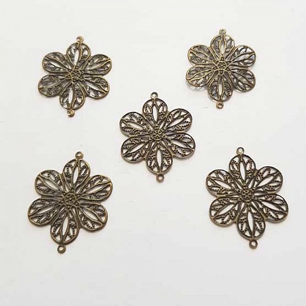 Estampe N&deg;05 Feuille Bronze 26 x 20 mm