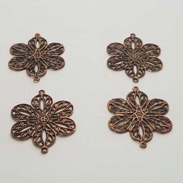 Estampe N&deg;05 Feuille Cuivre 26 x 20 mm