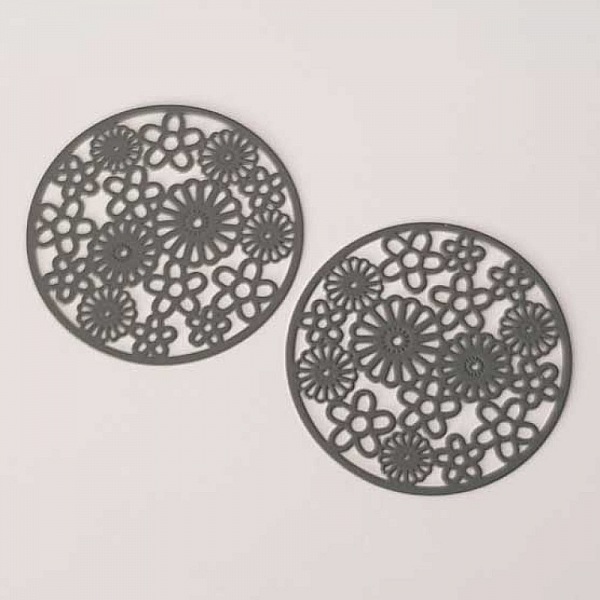 Estampe N&deg;09 Rond 32 mm Gris