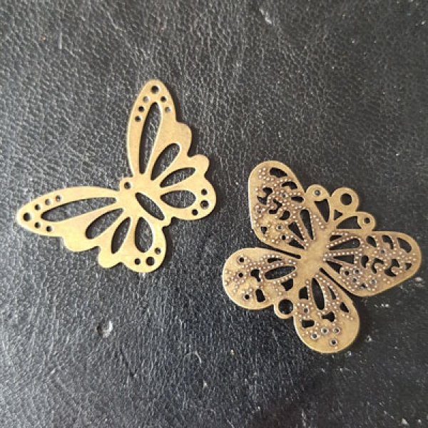 Estampe filigrane Bronze papillon N&deg;06