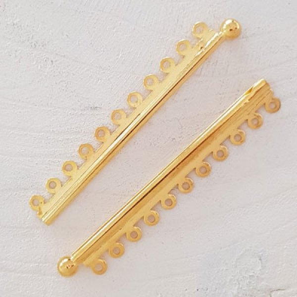 Fermoir Multi-Rangs Dor&eacute;.