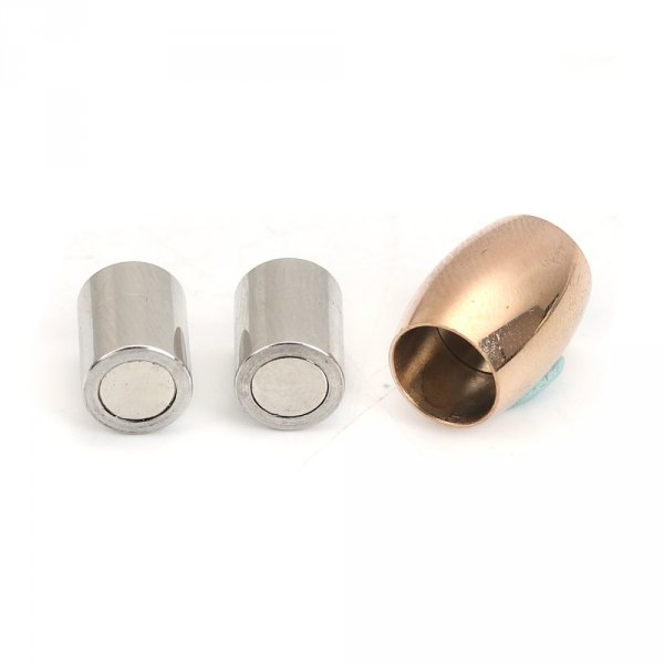 Fermoir aimant&eacute; Inoxydable 06 mm Argent/Champagne N&deg;07