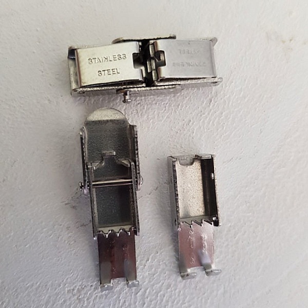 Fermoir clip griffe pour cuir 06 mm de large