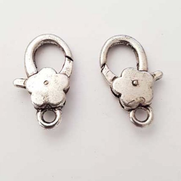 Fermoir mousqueton Fleur N&deg;05 Argent