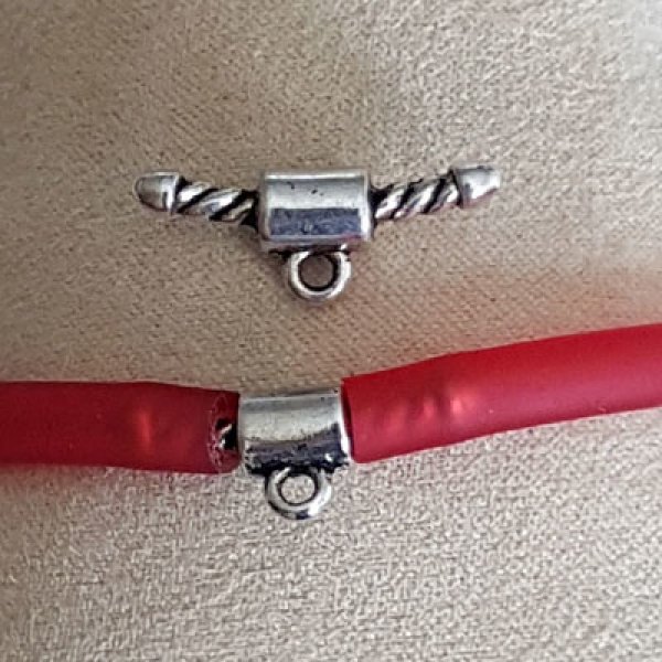 Fermoir pour cordon Pvc Creux 5 mm