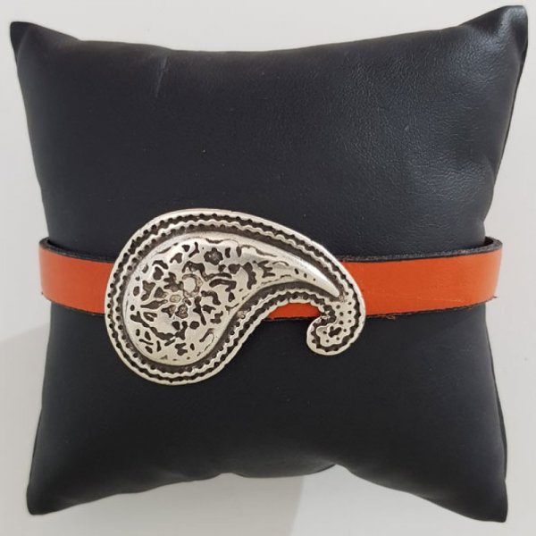 Fermoir style ceinture pour cuir de 10 mm en Zamak