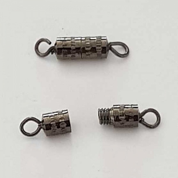 Fermoir &agrave; vis 15 mm Noir 1 pi&egrave;ce