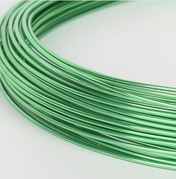 Fil Aluminium 1 mm Light Green rouleau de 10 m&egrave;tres.