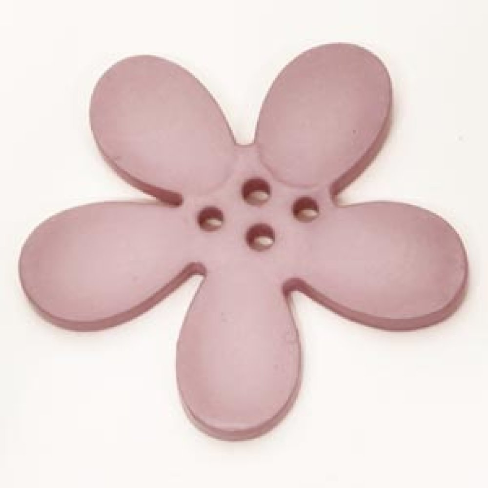 Fleur Orchidée résine 4 trous 30 x 3 mm Parme Clair