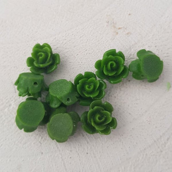 Fleur Synth&eacute;tique 09 mm N&deg;01-25 Vert fonc&eacute;