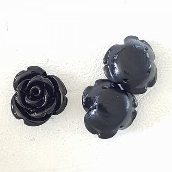 Fleur Synth&eacute;tique 13 mm N&deg;03-10 Noir