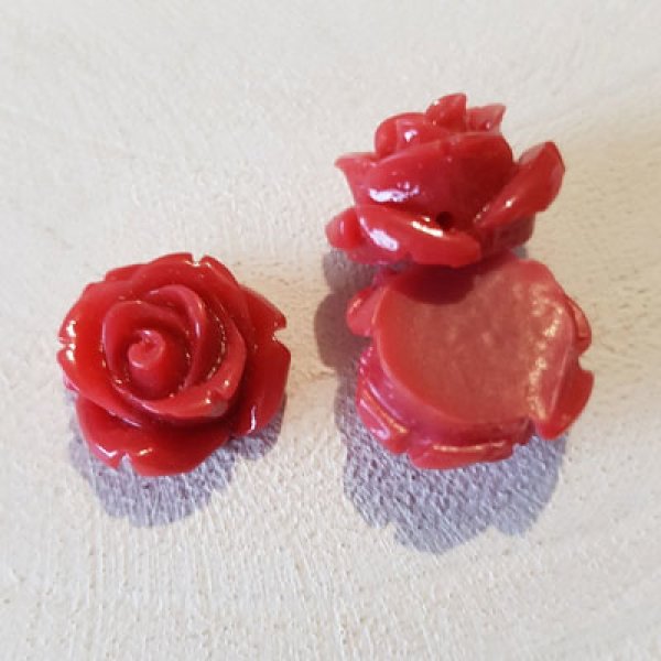 Fleur Synth&eacute;tique 17 mm N&deg;01-11 Rouge fonc&eacute;