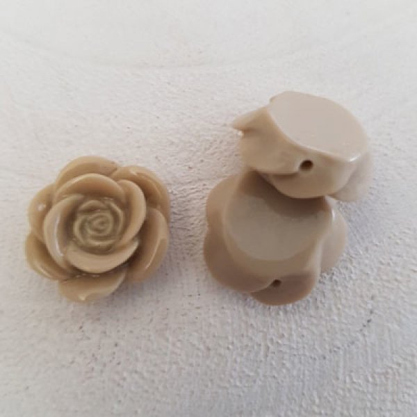Fleur Synth&eacute;tique 17 mm N&deg;04-14 Beige fonc&eacute;