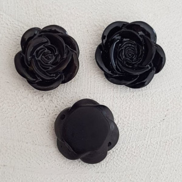 Fleur Synth&eacute;tique 17 mm N&deg;04-10 Noir 02
