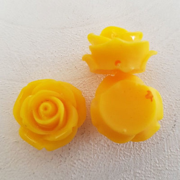 Fleur Synth&eacute;tique 20 mm N&deg;01-08 Jaune fonc&eacute;