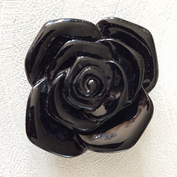 Fleur Synth&eacute;tique 37 mm N&deg;06-05 Noir