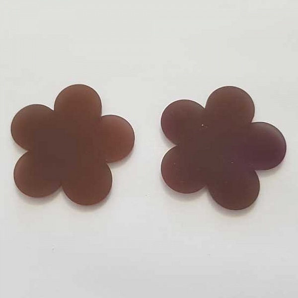 Fleur pvc 26 mm Gris Fum&eacute; Opaline