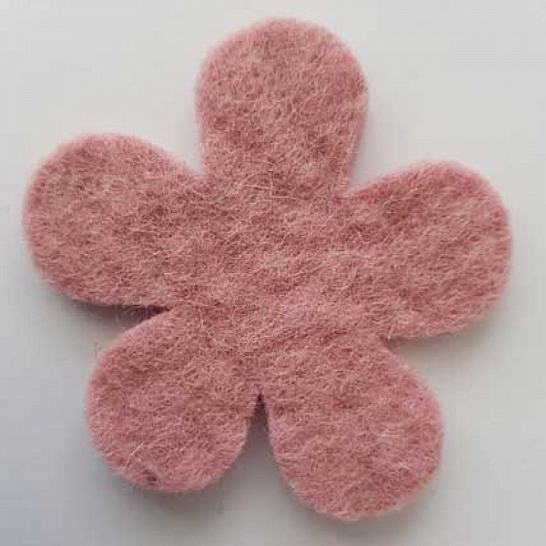 Jolie petite fleur en Laine Bouillie 75 mm N&deg;04