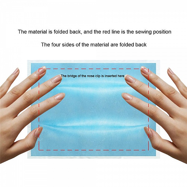 Kit de fabrication de Masque avec Bande de Pont de Nez de Filtre et Bande d'Oreille