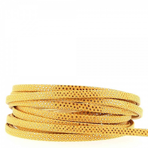 Lani&egrave;re l&eacute;zard Jaune/Or 05 mm par 20 cm