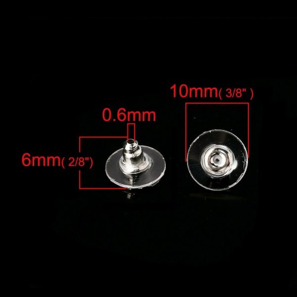 Lot de 100 embouts N&deg;05 (soit 50 paires) poussoir pour boucle d'oreille.