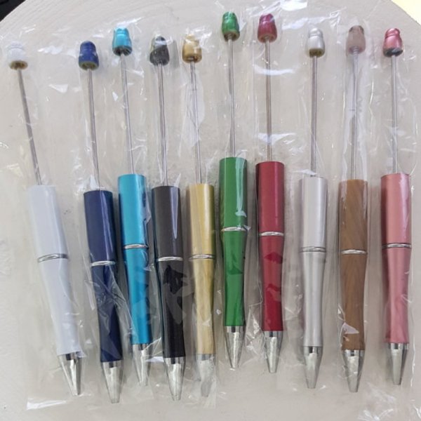 Lot de 10 Stylos &agrave; d&eacute;corer pour perles stylo &agrave; customiser