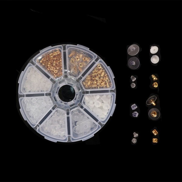 Lot de 400 embouts N&deg;02 mixte (soit 200 paires) poussoir pour boucle d'oreille.