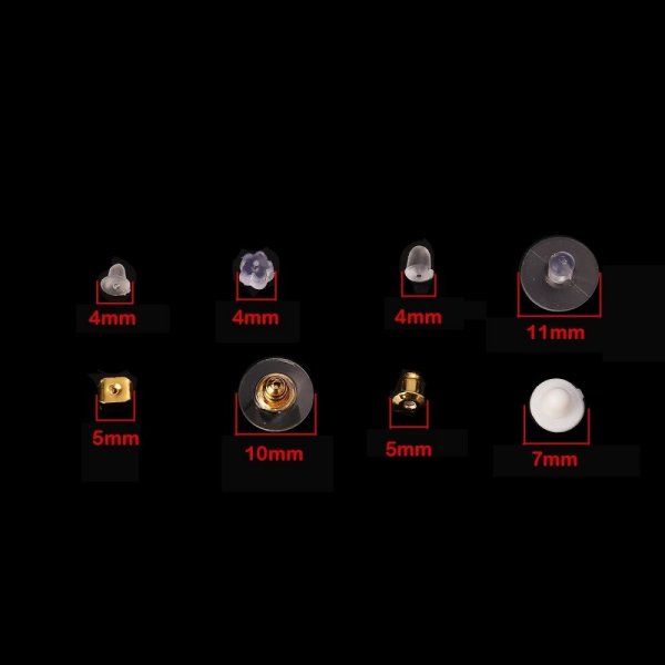 Lot de 400 embouts N&deg;02 mixte (soit 200 paires) poussoir pour boucle d'oreille.