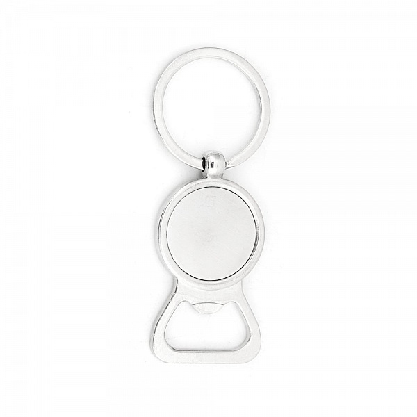 Lot de 5 Porte cl&eacute;s d&eacute;capsuleurs 25 mm argent N&deg;01