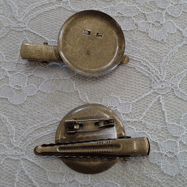 Lot de 5 supports broches plateau - Couleur Bronze 48 mm x 8 mm.