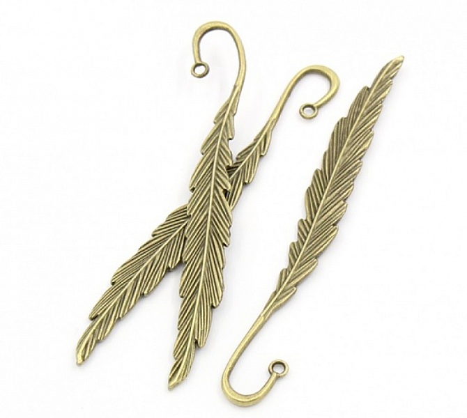 Marque page N&deg;01 plume Bronze