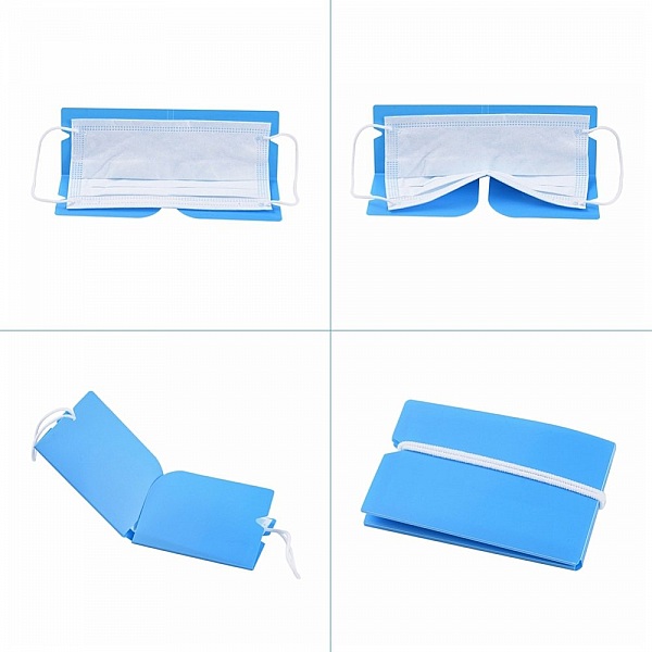 Organisateur de clip de rangement en plastique Bleu Fonc&eacute;