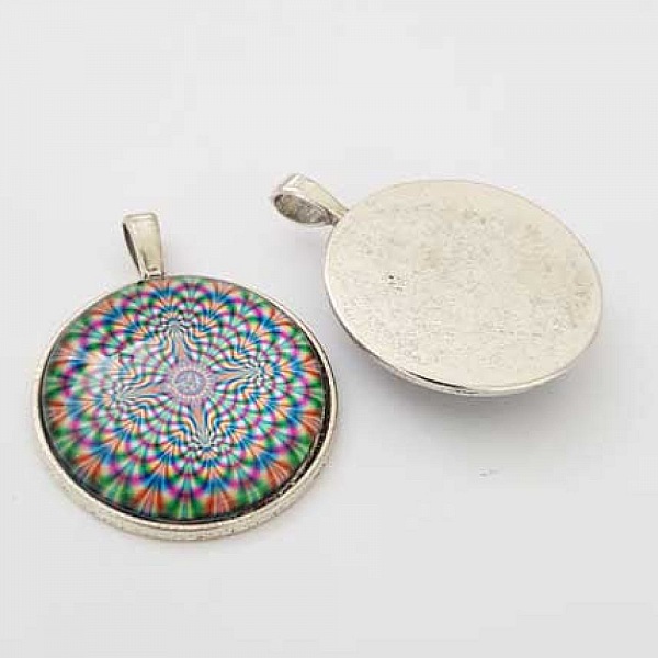 Pendentif Cabochon 30 mm Fantaisie N&deg;02-04