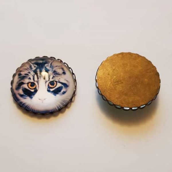 Pendentif Cabochon 30 mm Fantaisie N&deg;07-05 chat