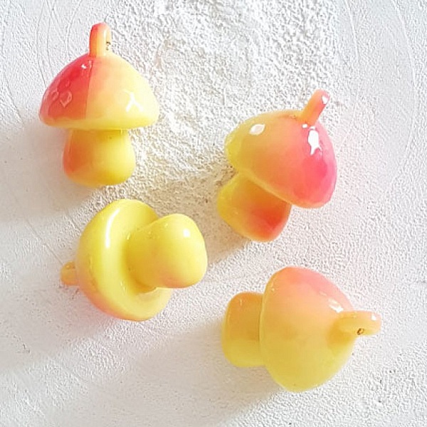 Pendentif Champignon bi-couleur N&deg;08