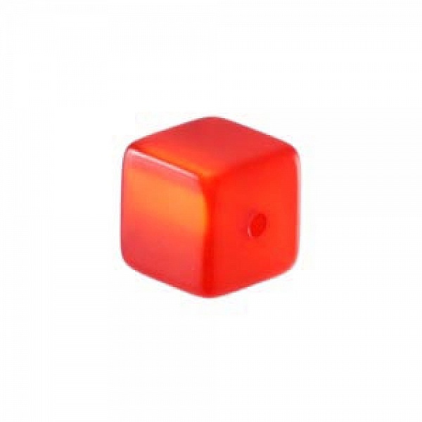 Perle Cube Polaris Brillant 10 mm Rouge