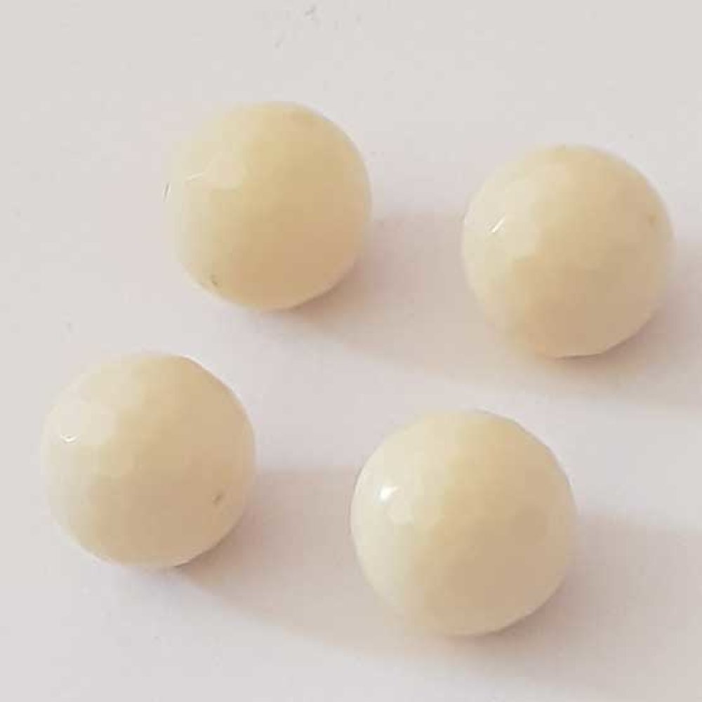 Perle Céramique Ronde 16 mm Blanc Cassé 01 x 1 Pièce