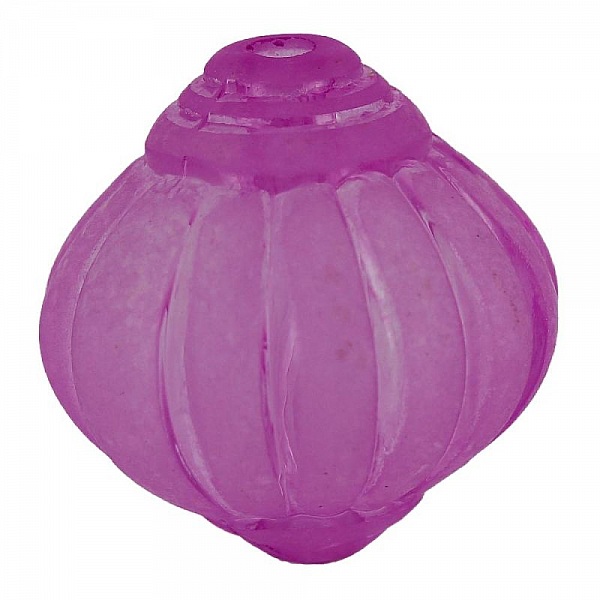 Perle Lucite Forme Lampion Stri&eacute;e Amethyst