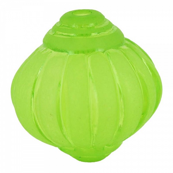 Perle Lucite Forme Lampion Stri&eacute;e P&eacute;ridot