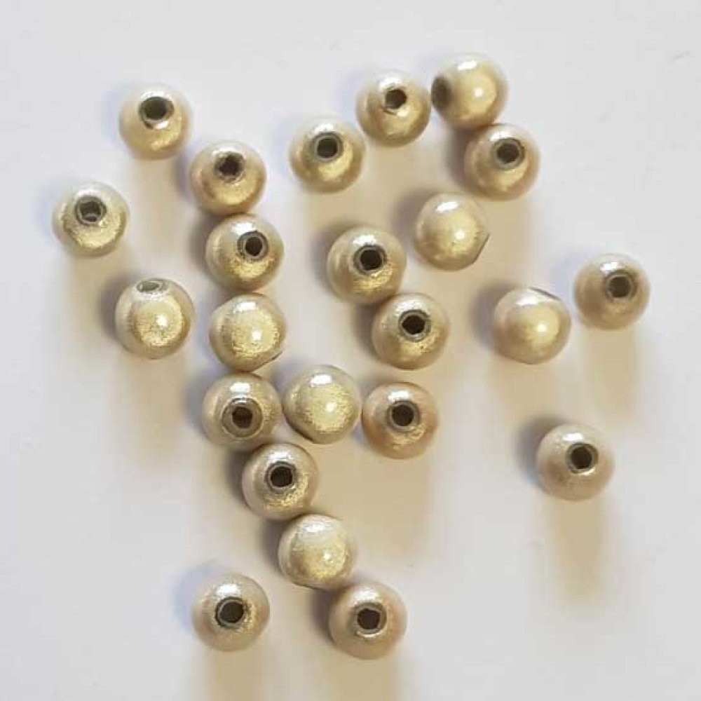 Perle Magique Ronde 14 mm Beige x 2