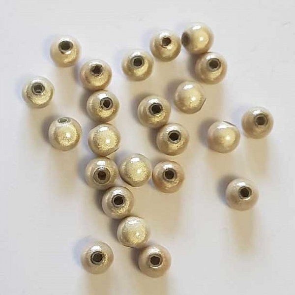 Perle Magique Ronde 14 mm Beige x 2