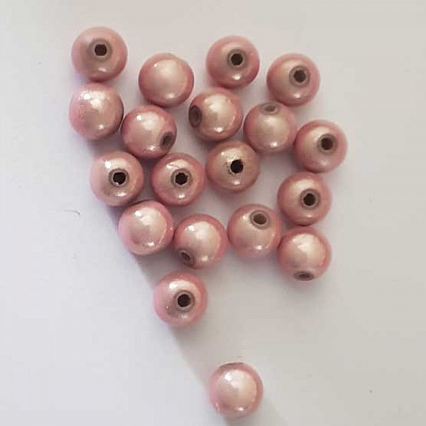 Perle Magique Ronde 14 mm Rose x 2