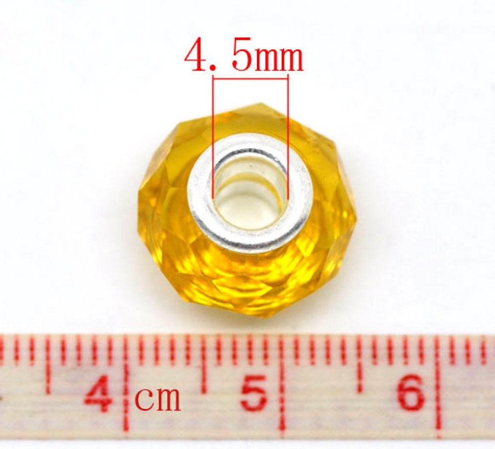 Perle N°0071 jaune doré compatible européen
