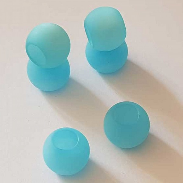 Perle Polaris Mat Ronde 14 mm Aquamarine 001 x 1 Pi&egrave;ce