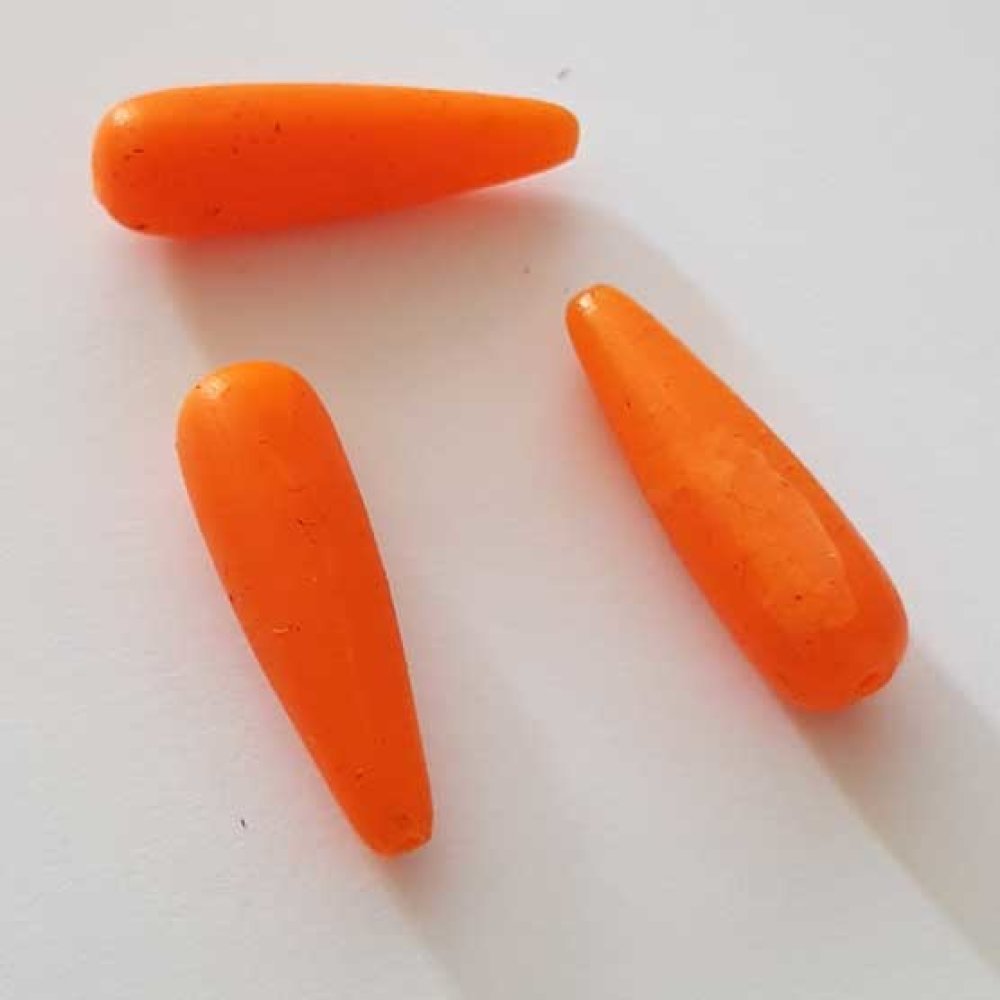 Perle Texture Aspect Gomme Goutte Orange 02 29 mm