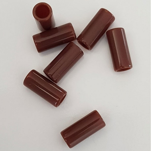 Perle Tube Marron Fonc&eacute;